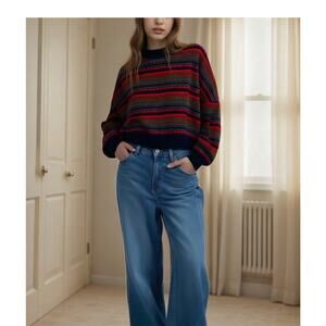 Vintage 60s Pendleton Southwest Geometric Wool Sweater (Boxy/Cropped Fit) Medium